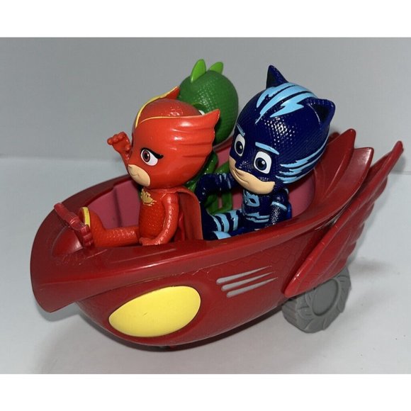 PJ Masks Owl Glider 3 Seater Vehicle with Owlette Catboy Gekko Action Figures - Picture 3 of 12